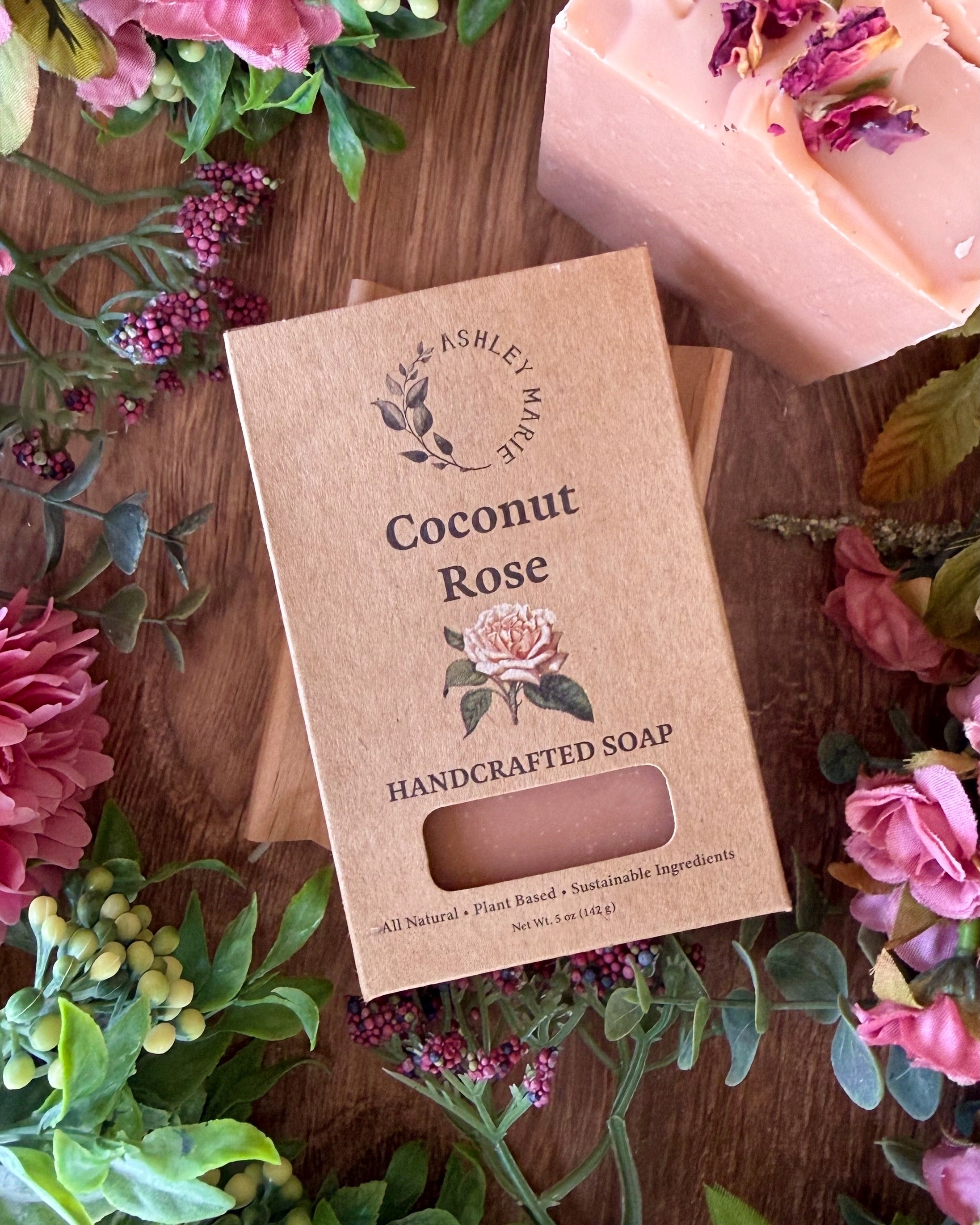 ALTHEA SOAP 100g 4個セット Coconut Rose – Boxed Soap – Ashley Marie Soap