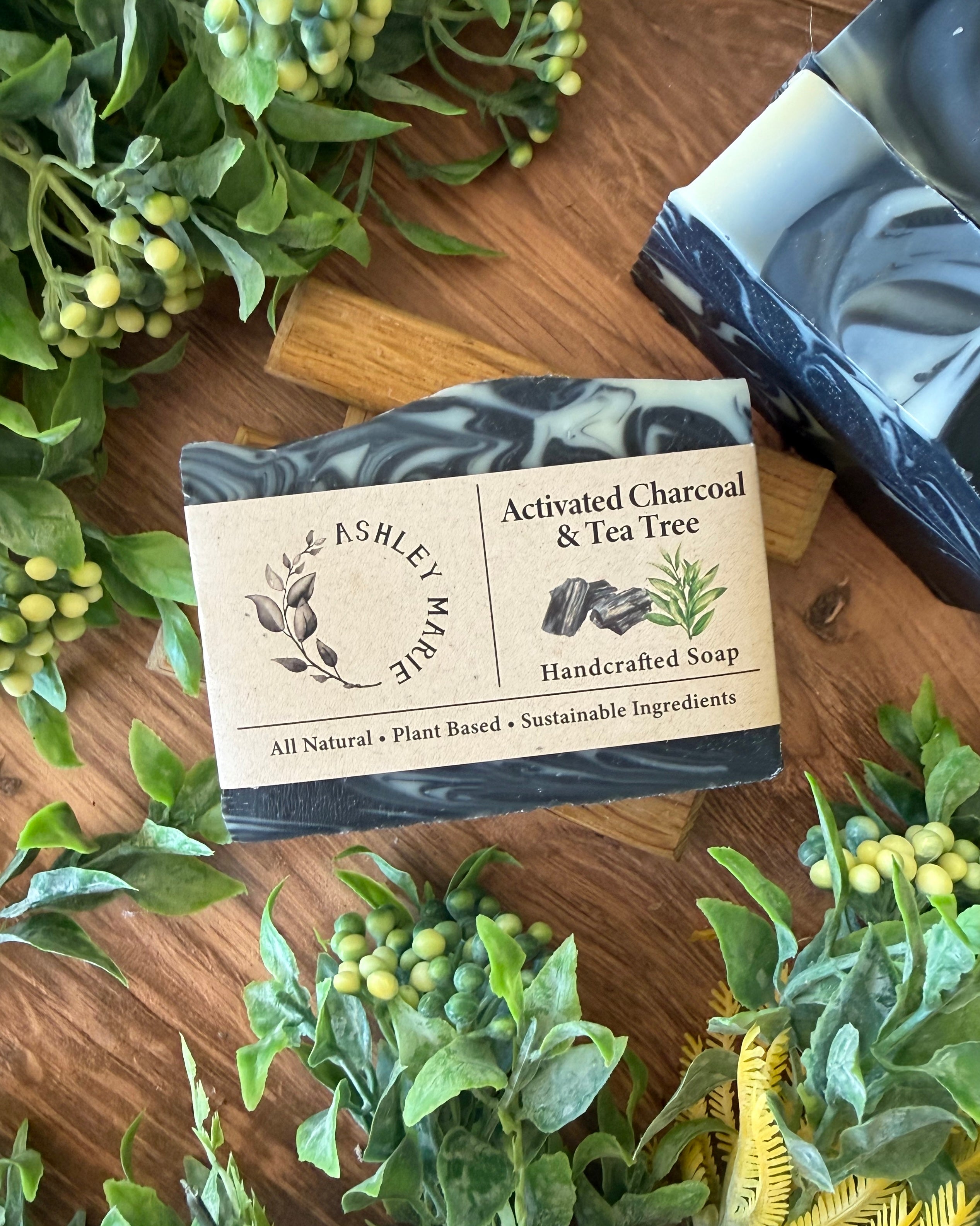 Activated Charcoal Tea Tree Soap – Clarifying Bar | Ashley Marie Soap