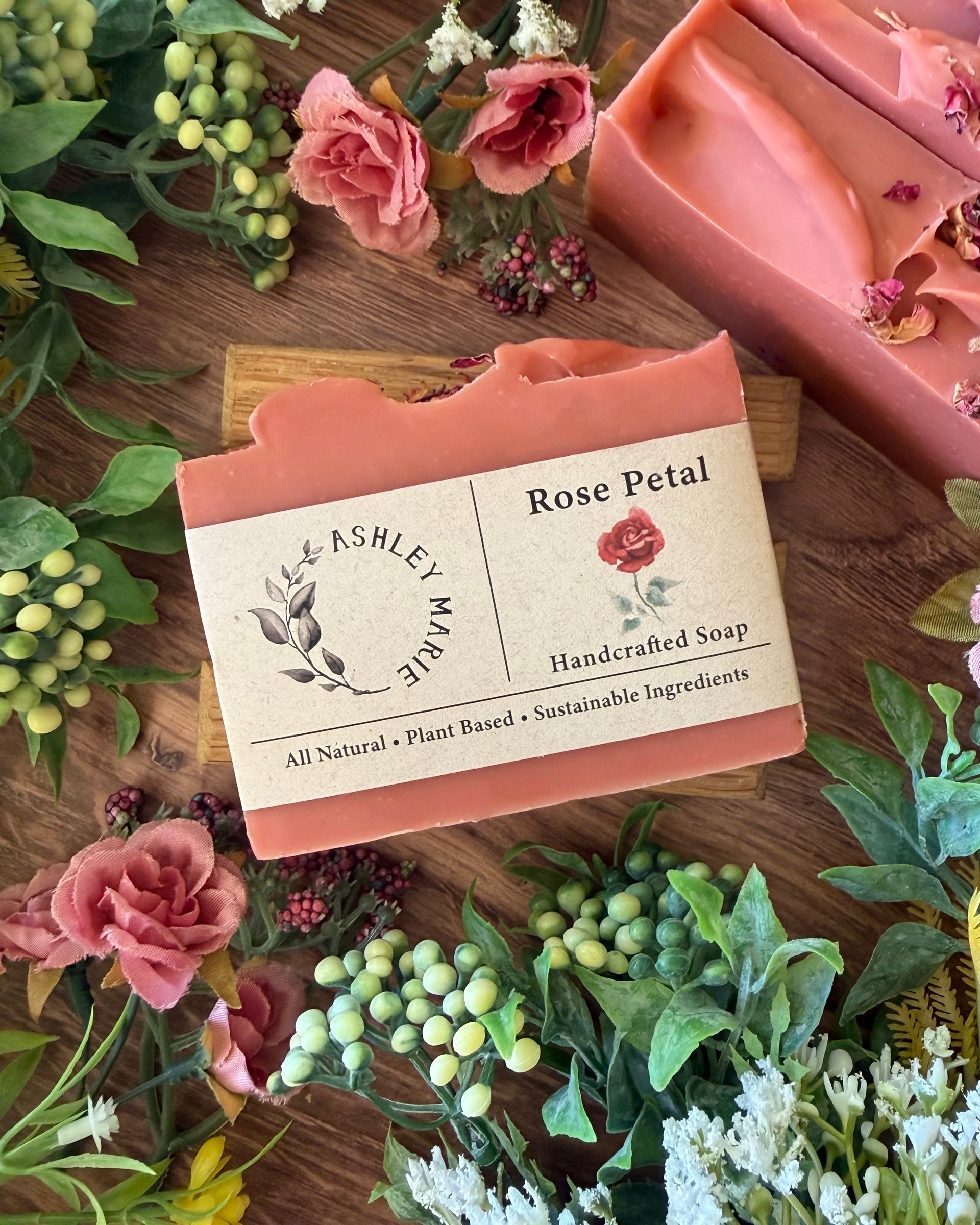 marie stokka Rose Petal Soap – Floral Handmade Bar