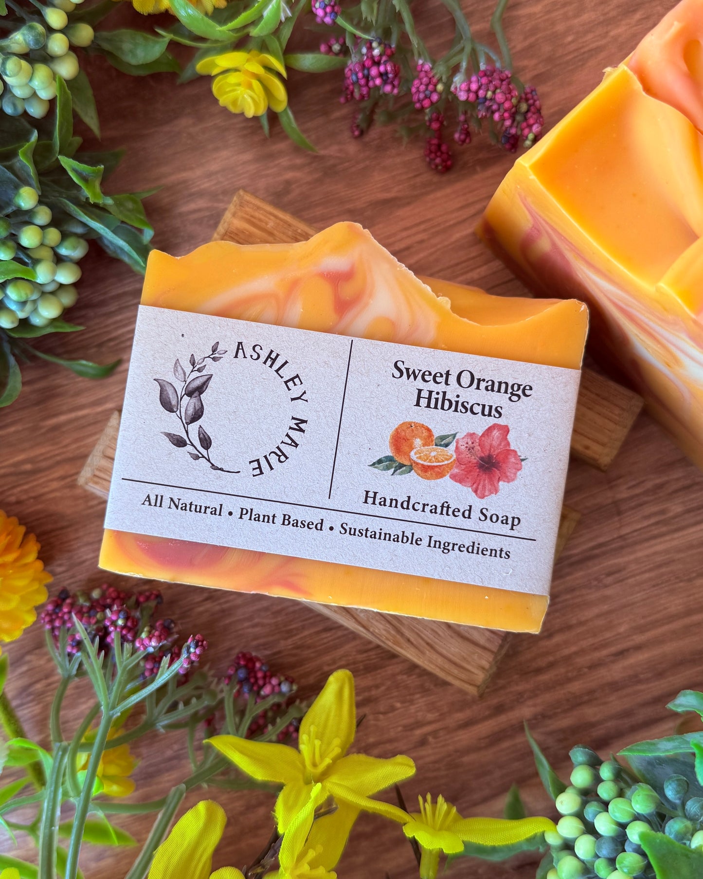 Sweet Orange Hibiscus Soap