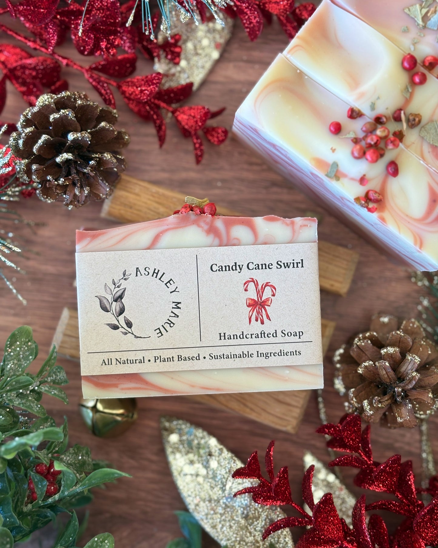 Candy Cane Swirl Soap