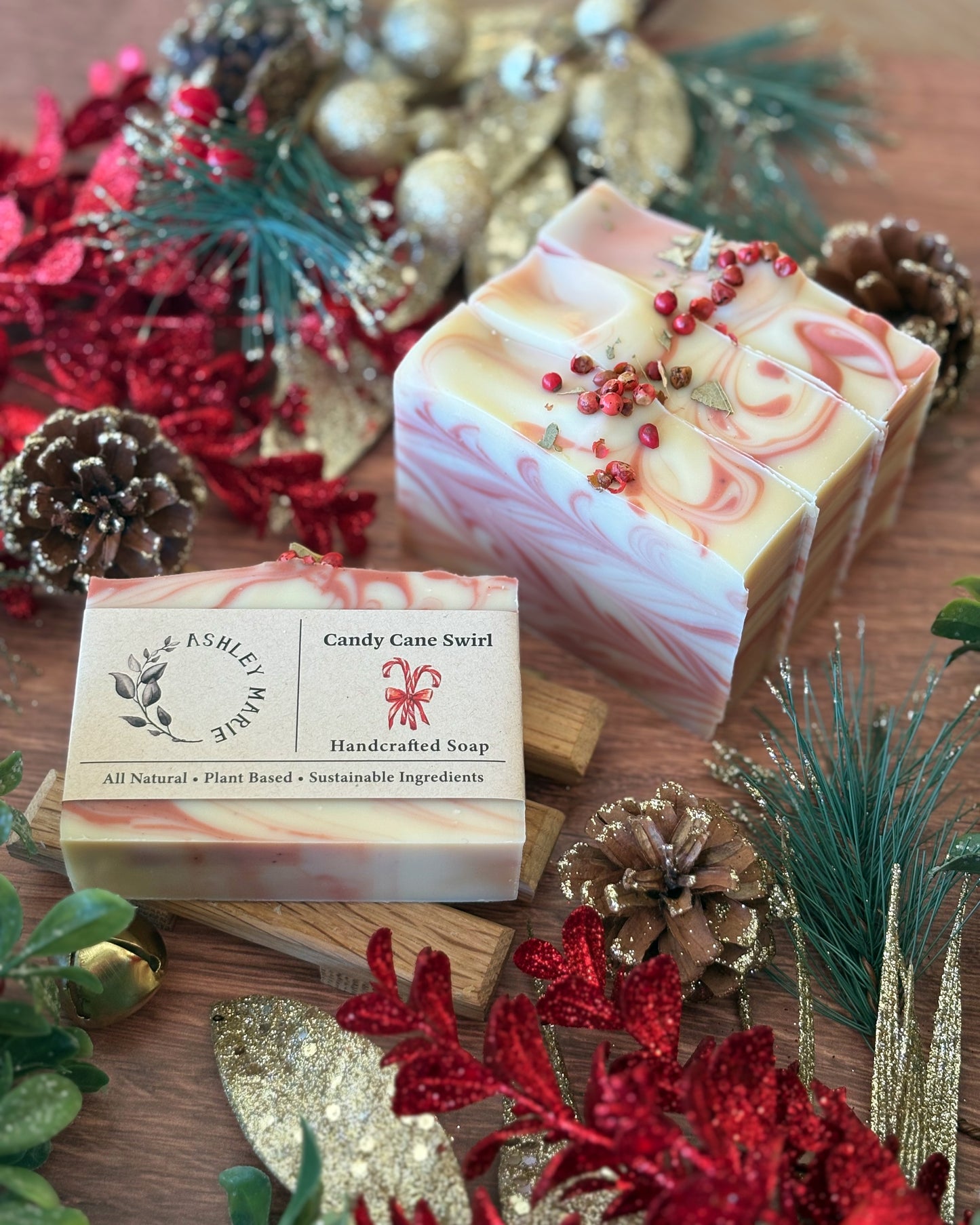 Candy Cane Swirl Soap